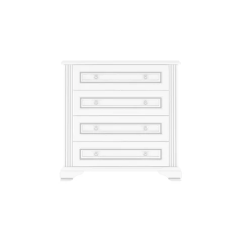 WHITE 008 komód 4S90 havas kőris/ezüst fenyő