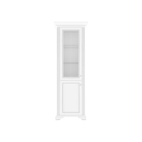 WHITE 010 vitrin 1D1W havas kőris/ezüst fenyő
