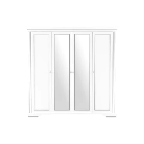 WHITE 014 szekrény 4D(2S) havas kőris/ezüst fenyő