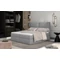 Borostyán 145x210 boxspring ágy  szürke