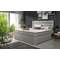Puha 140x200 boxspring ágy  szürke